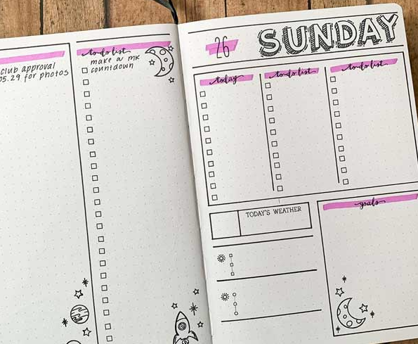 bullet journal ideas for busy days